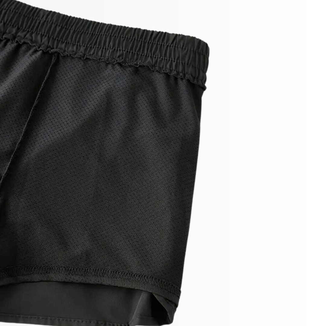 Short Esportivo Feminino MoveFit - Dupla face, Leve, Respirável e com Bolsos de Zíper