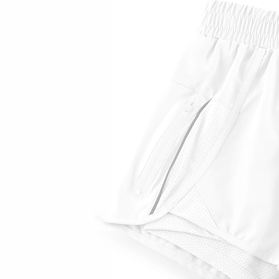 Short Esportivo Feminino MoveFit - Dupla face, Leve, Respirável e com Bolsos de Zíper