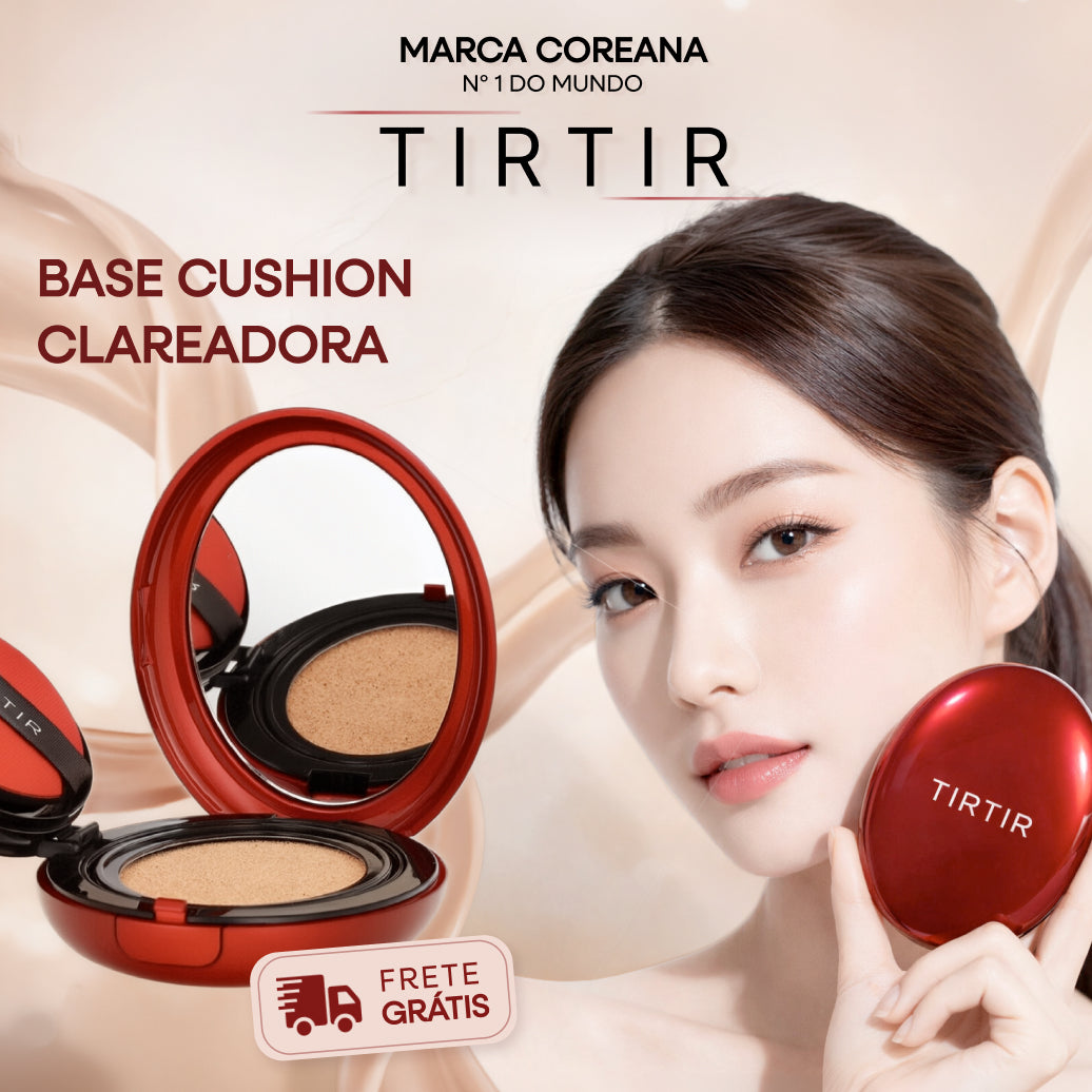Base Cushion Clareadora TIRTIR - Protetor Solar e Maquiagem Longa Duração - Original