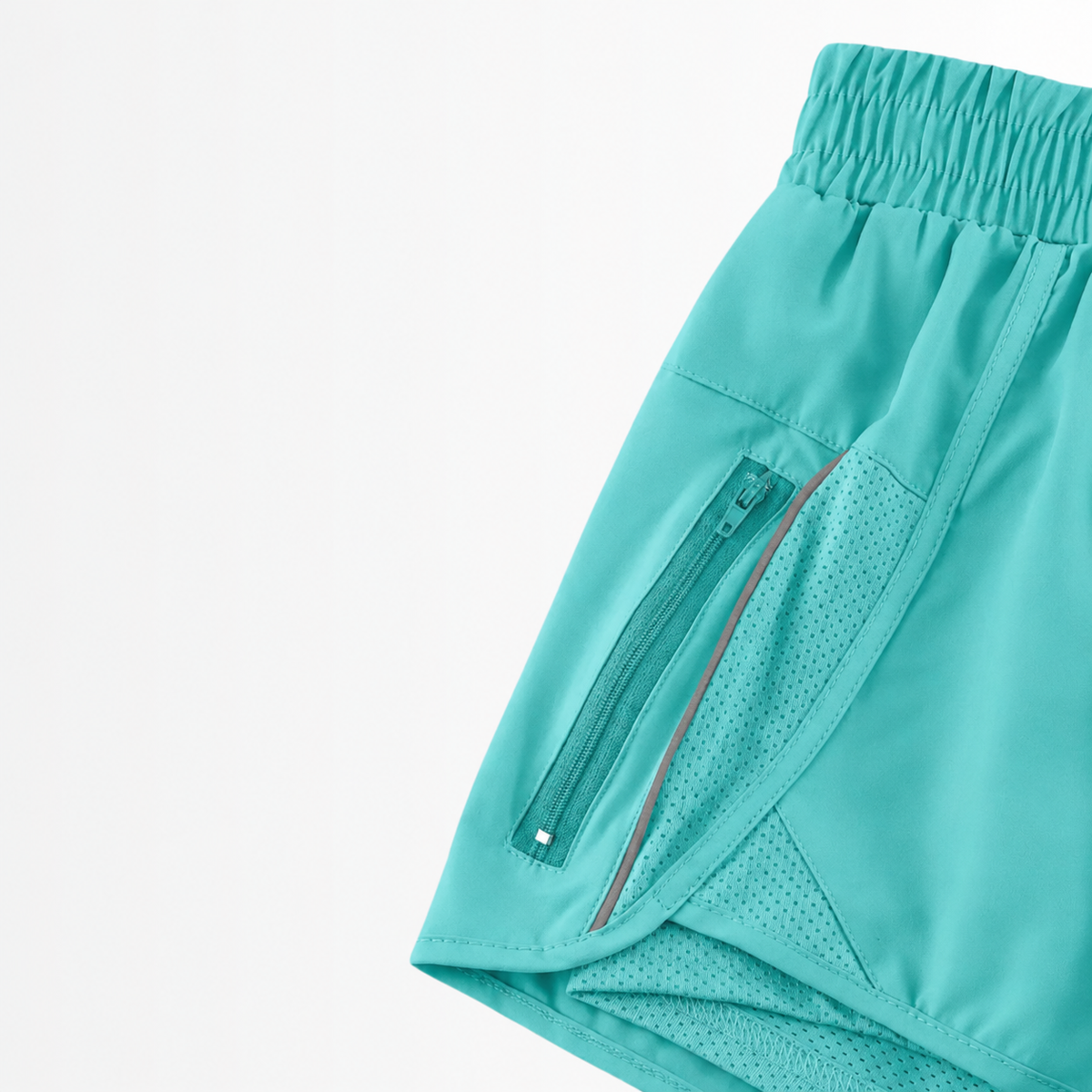 Short Esportivo Feminino MoveFit - Dupla face, Leve, Respirável e com Bolsos de Zíper