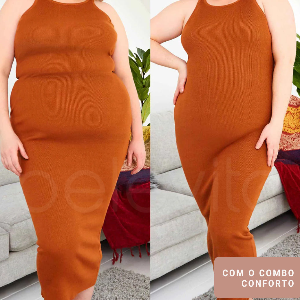 Combo: Short Modelador Slim Shape + Sutiã Comfort Pro