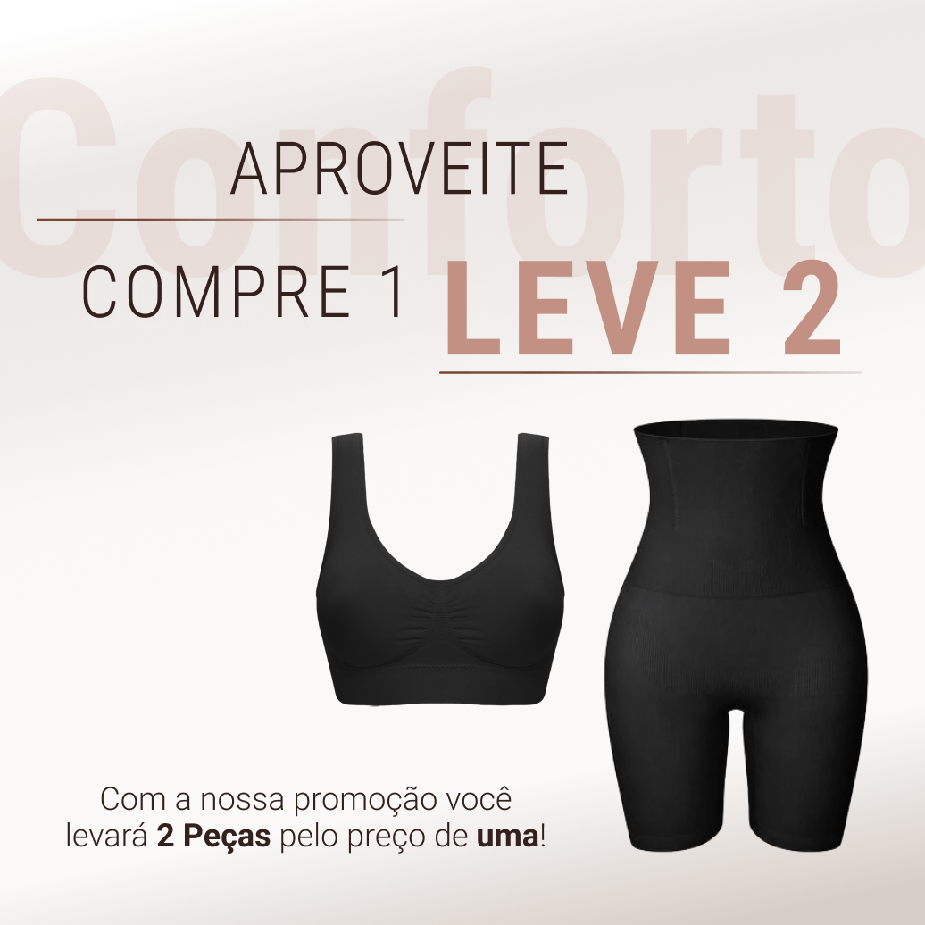 Combo: Short Modelador Slim Shape + Sutiã Comfort Pro