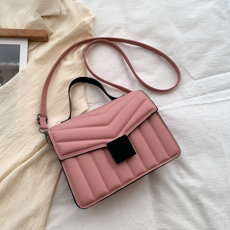 Bolsa Feminina Luxo Rosa Crossbody Belevita
