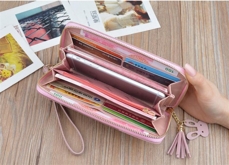 Carteira de Couro Feminina Rosa Belevita frete gratis