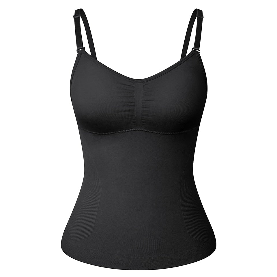 Regata Feminina Modeladora Preta Slim Wear Belevita