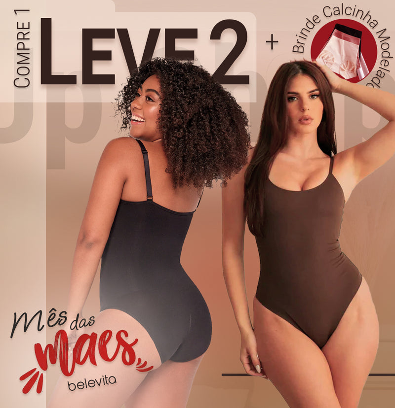 Body Modelador - Up Shaper - Compre 1 Leve 2 + Brinde Calcinha Modeladora (Tanga / Fio)
