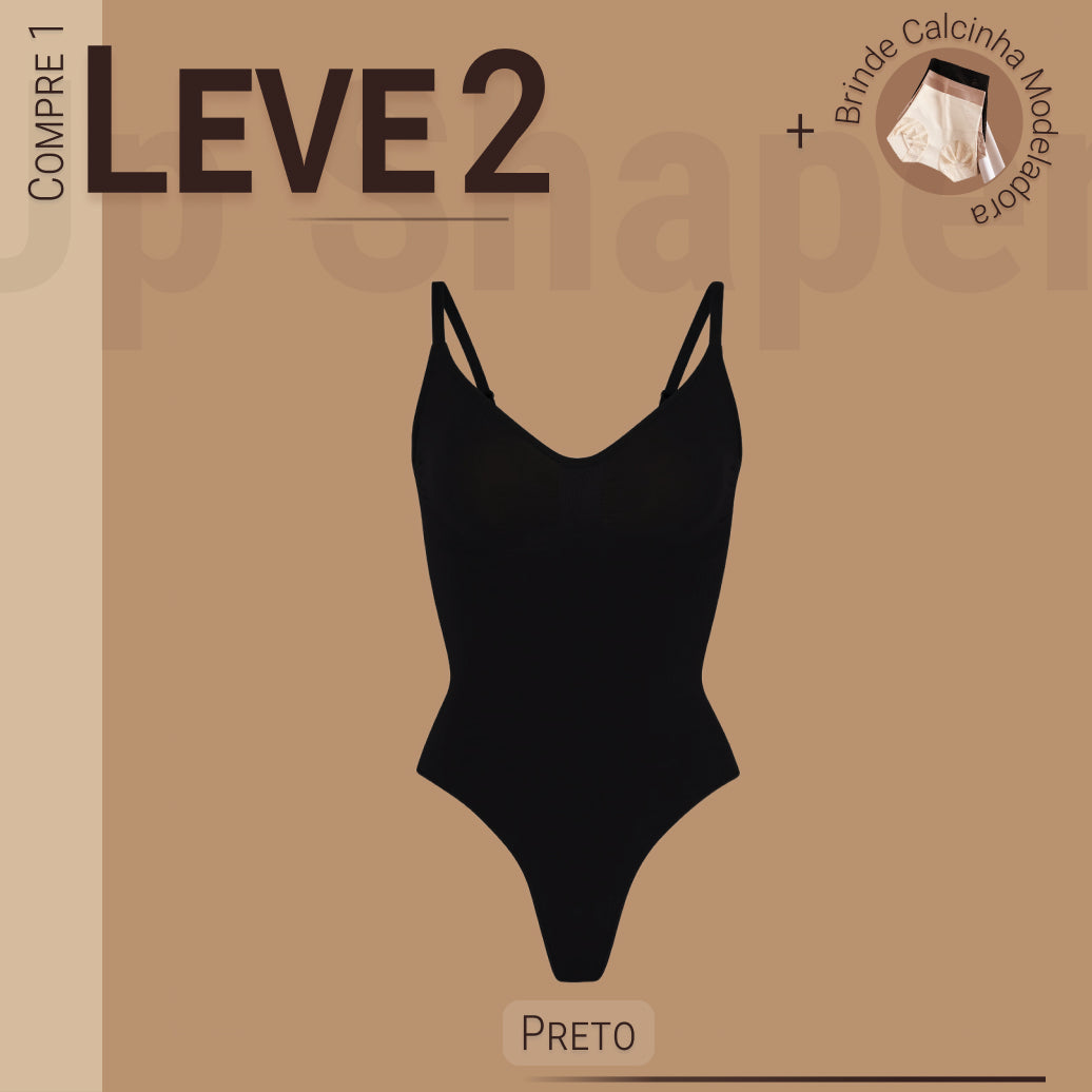 Body Modelador Up Shaper - Compre 1 Leve 2 + Brinde Calcinha Modeladora