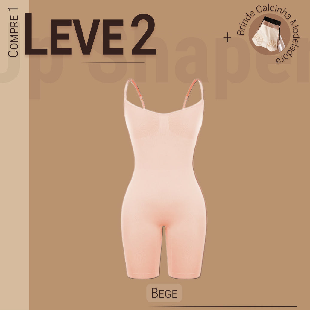 Body Modelador Up Shaper - Compre 1 Leve 2 + Brinde Calcinha Modeladora