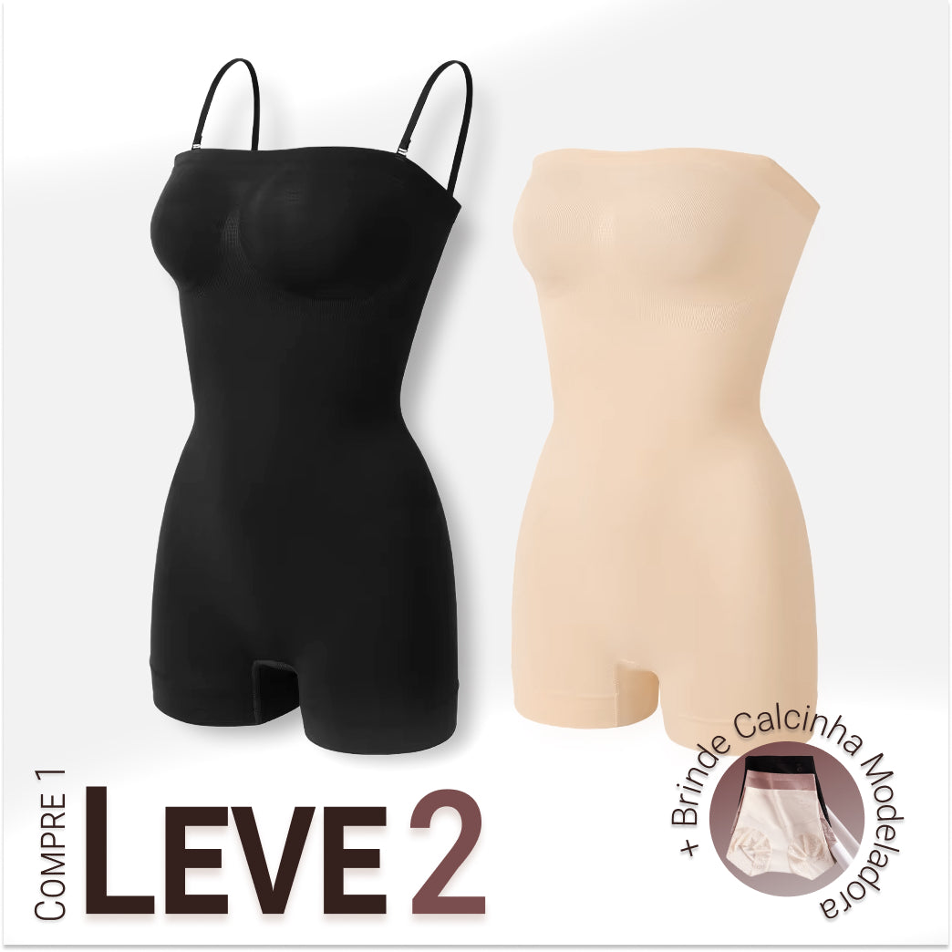Body Modelador com Alça Removível - Premium Shaper - Compre 1 Leve 2 + Brinde
