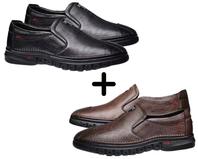 Mocassim Anatômico de Couro Comfort [COMPRE 1 E LEVE 2]