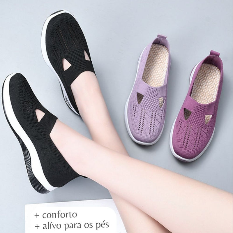 Tênis Ortopédico Feminino - Fit Confort | Frete Grátis Somente Hoje